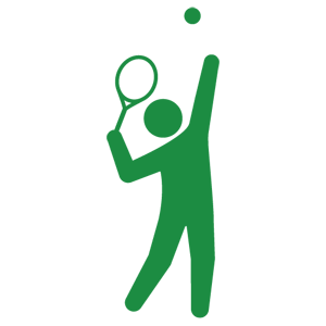 サーブをするテニスプレイヤー Human Pictogram 2 0 無料 人物ピクトグラム素材 2 0
