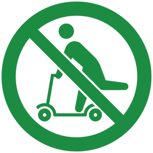 No Scooters Allowed sign
